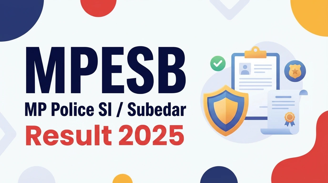 MPESB MP Police SI Subedar 2025 Result
