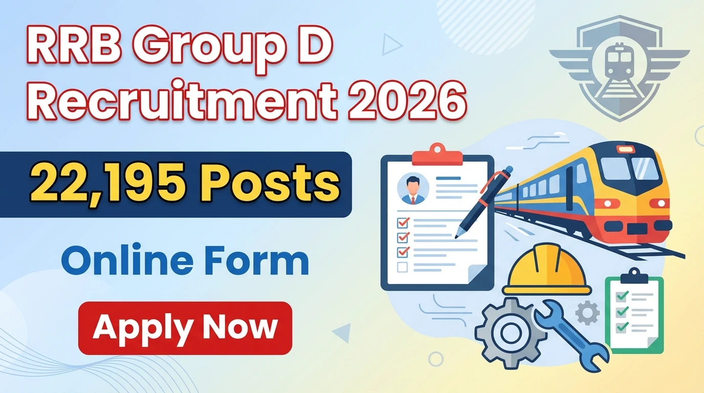 RRB Group D Recruitment 2026 Online Form (22,195 Posts) – Apply Now