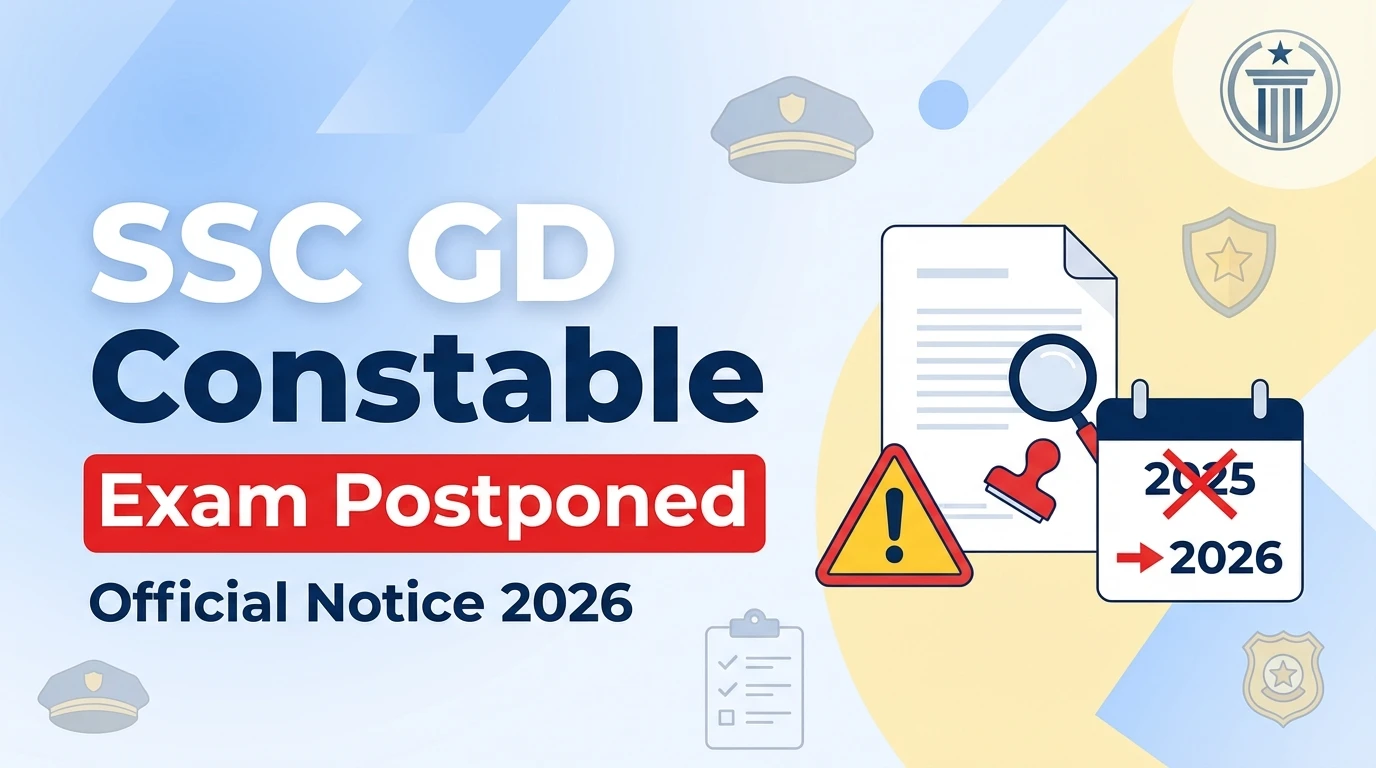 SSC GD Constable 2025 Exam Postponed Notice 2026