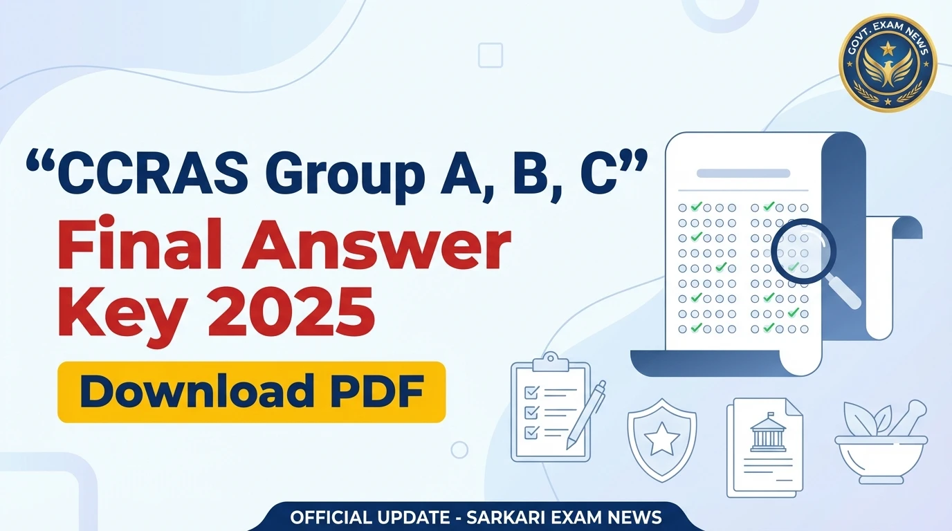 CCRAS Group A, B, C 2025 Exam Final Answer Key