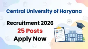 Central University of Haryana Recruitment 2026