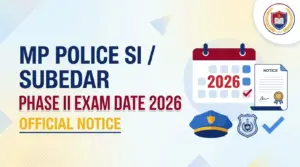 MPESB MP Police SI Subedar Phase II Exam Date Notice 2026