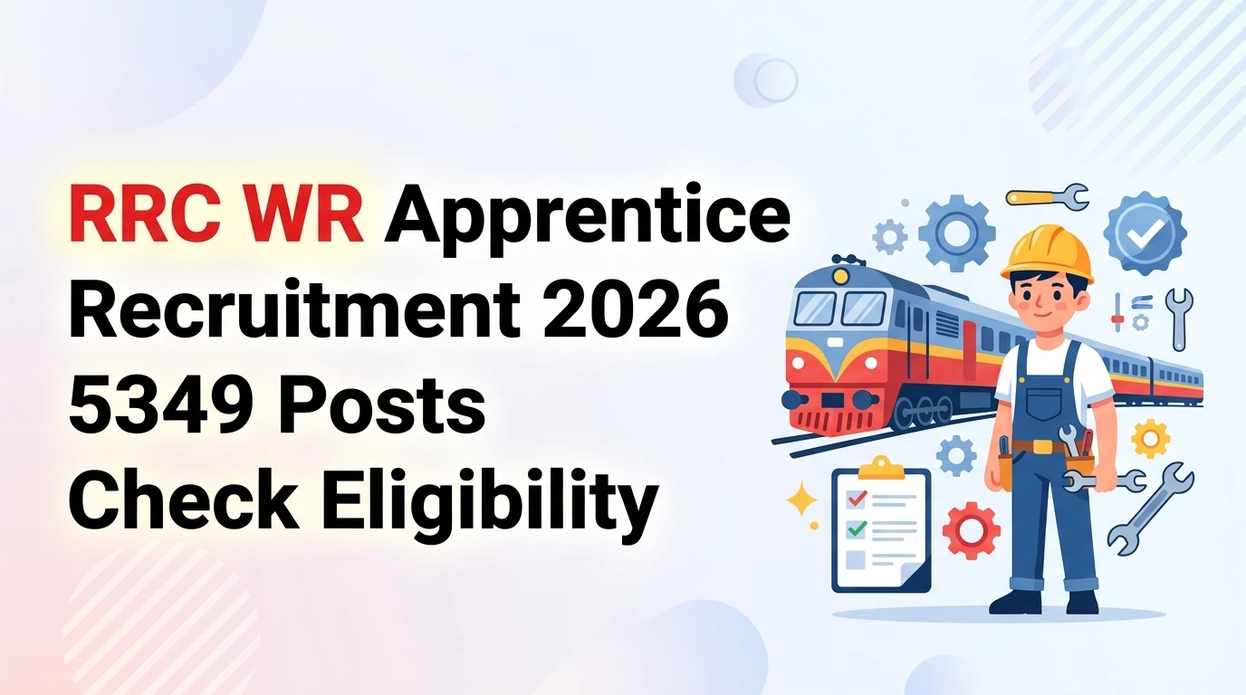RRC WR Apprentice Recruitment 2026  Total post 5349, Check Eligibility