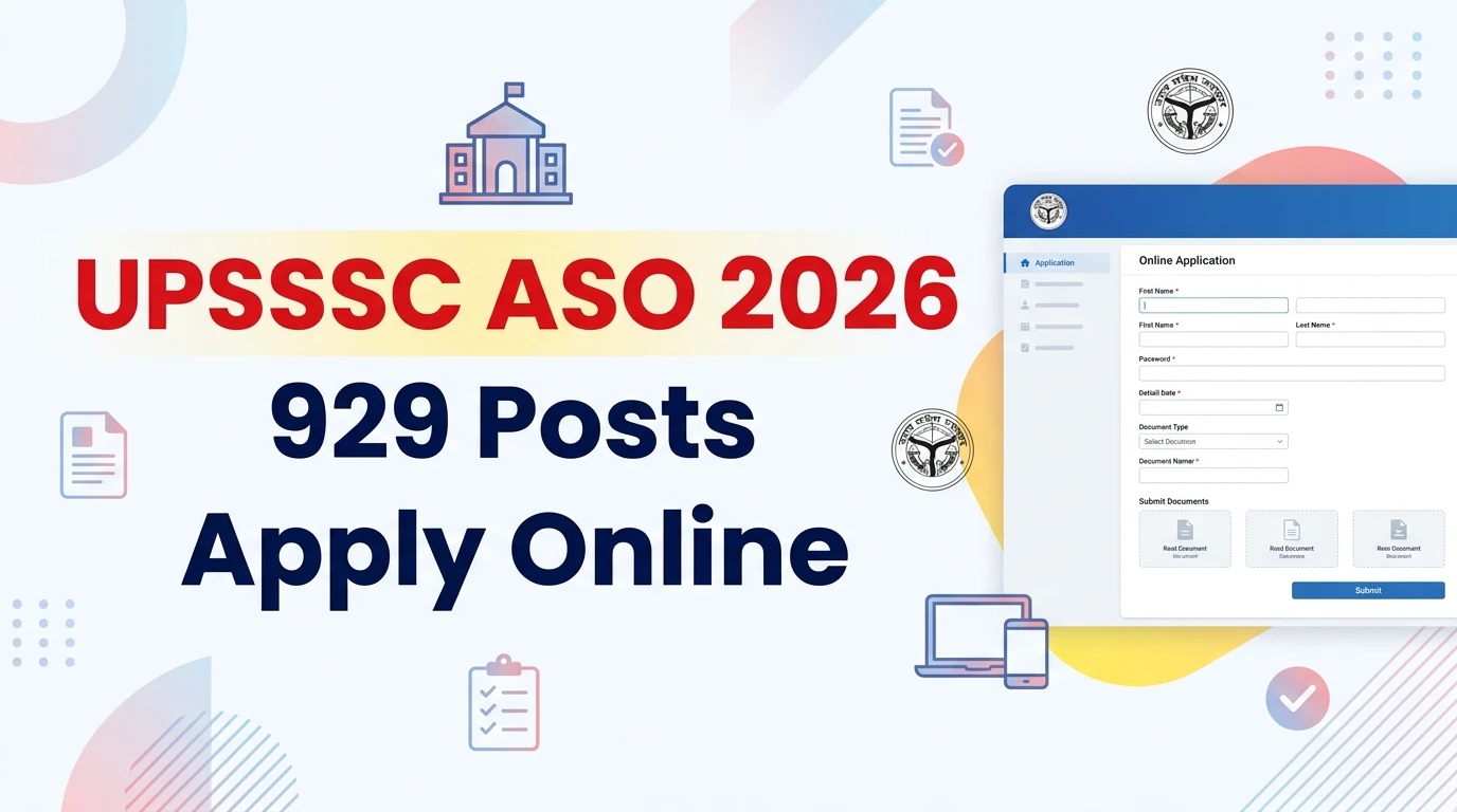 UPSSSC ASO Online Form 2026 929 Posts Apply Online
