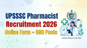 UPSSSC Pharmacist Recruitment 2026