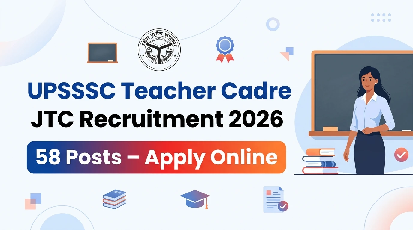 UPSSSC Teacher Cadre JTC Recruitment 2026