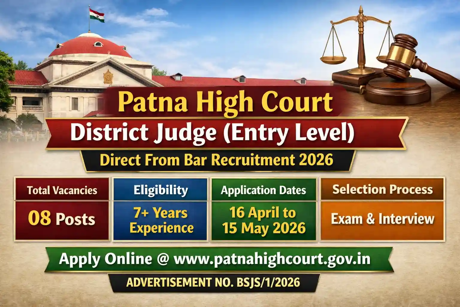 Patna High Court District Judge (Entry Level) Recruitment 2026