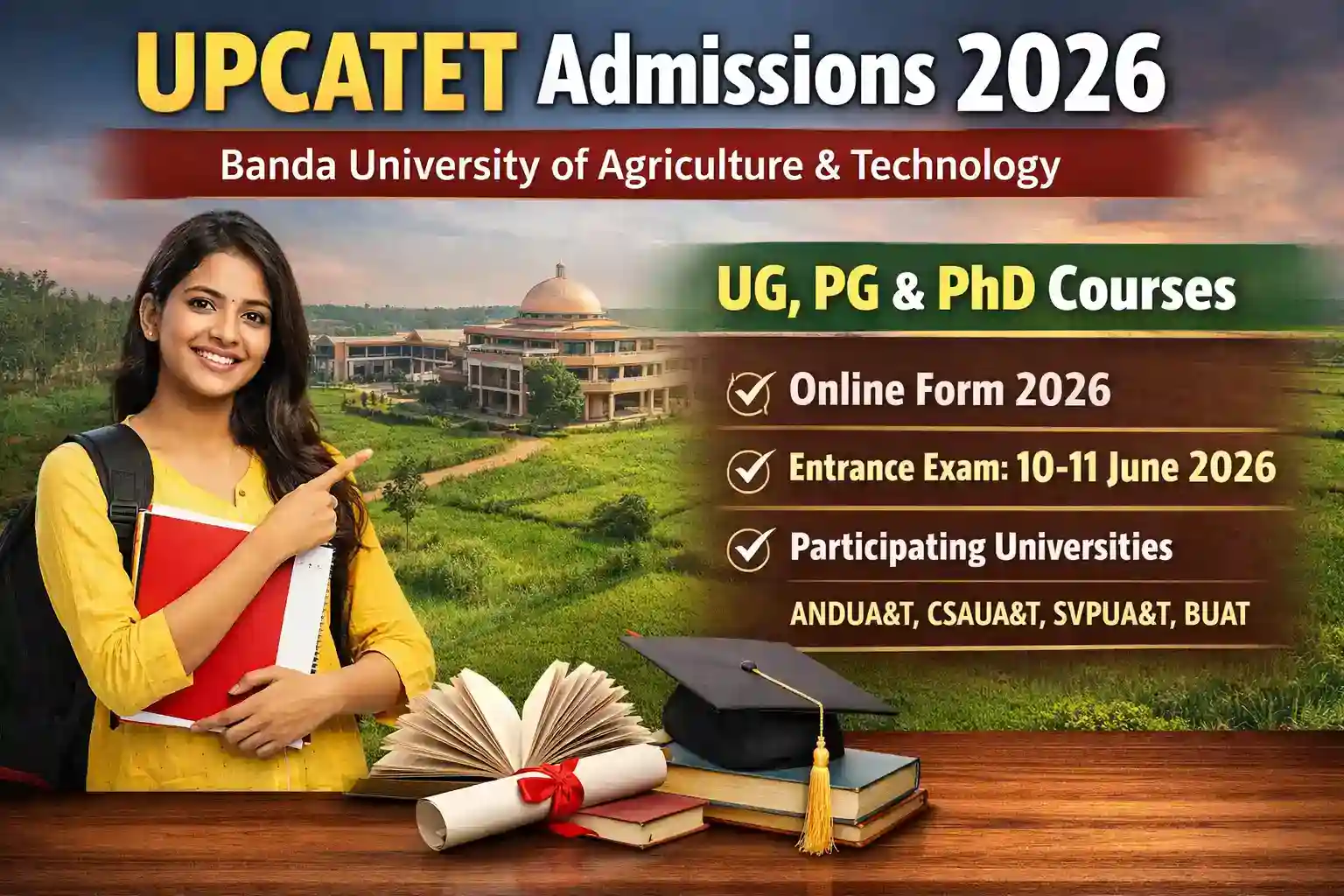 UPCATET Admissions 2026, Banda University of Agriculture & Technology, Banda